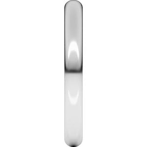 Rings Sterling Silver 2.5 mm Half Round Band Size 6.5