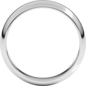 Rings Platinum 5 mm Half Round Band Size 6