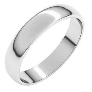 Rings Sterling Silver 4 mm Lightweight Half Round Band Size 8.5