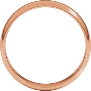 Rings 10K Rose 5 mm Lightweight Half Round Band Size 10