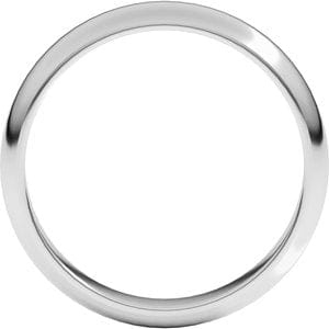 Rings 18K White 4 mm Half Round Band Size 5