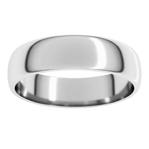 Rings Sterling Silver 5 mm Lightweight Half Round Band Size 7.5