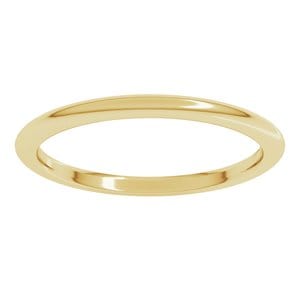 Rings 18K Yellow 1.5 mm Comfort-Fit Half Round Band Size 5.5