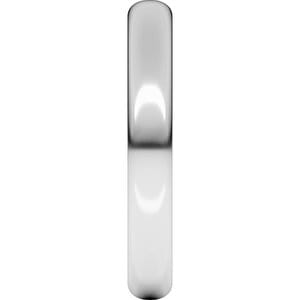 Rings Platinum 3 mm Half Round Band Size 7