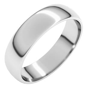 Rings Sterling Silver 5 mm Lightweight Half Round Band Size 7.5