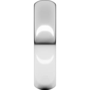 Rings Platinum 5 mm Half Round Band Size 6