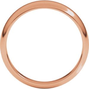Rings 10K Rose 6 mm Tapered Half Round Band Size 10