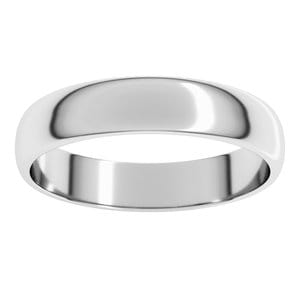 Rings Sterling Silver 4 mm Lightweight Half Round Band Size 8.5