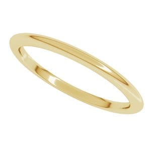Rings 18K Yellow 1.5 mm Comfort-Fit Half Round Band Size 5.5