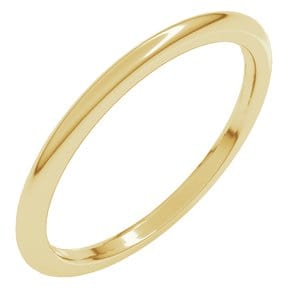 Rings 18K Yellow 1.5 mm Comfort-Fit Half Round Band Size 5.5