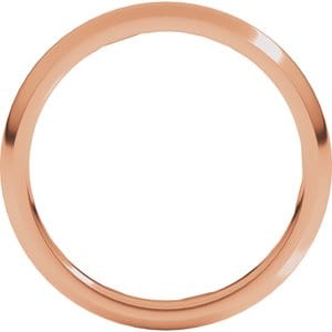 Rings 14K Rose 2.5 mm Comfort-Fit Half Round Band Size 5.5