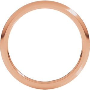 Rings 14K Rose 1.5 mm Comfort-Fit Half Round Band Size 7.5