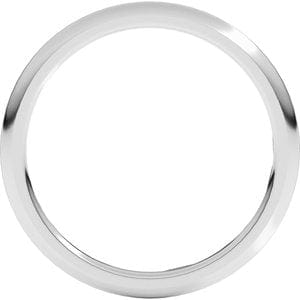 Rings 14K White 1.5 mm Comfort-Fit Half Round Band Size 5.5