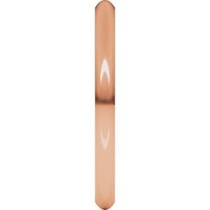 Rings 14K Rose 2 mm Comfort-Fit Half Round Band Size 7.5