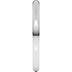 Rings 14K X1 White 2 mm Comfort-Fit Half Round Band Size 7