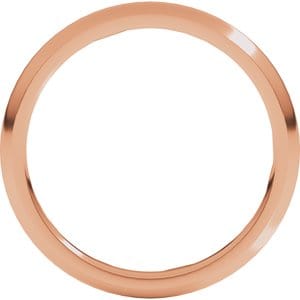 Rings 14K Rose 2 mm Comfort-Fit Half Round Band Size 7.5