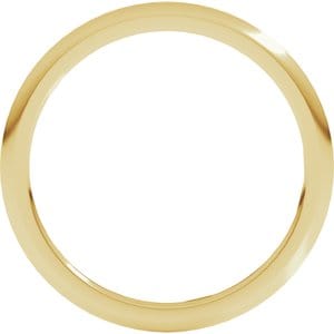 Rings 14K Yellow 1 mm Comfort-Fit Half Round Band Size 6