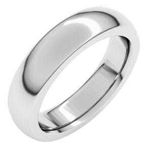 Rings Palladium 5 mm Heavyweight Comfort-Fit Half Round Band Size 10