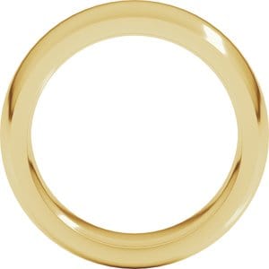 Rings 14K Yellow 7 mm Heavyweight Comfort-Fit Half Round Band Size 10