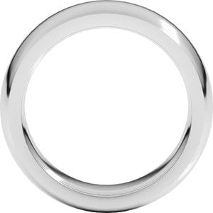 Sterling Silver 7 mm Heavyweight Comfort-Fit Half Round Band Size 14