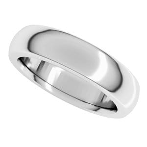 Rings Palladium 5 mm Heavyweight Comfort-Fit Half Round Band Size 10