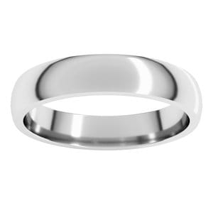 Rings Sterling Silver 4 mm Lightweight Comfort-Fit Half Round Band Size 7.5