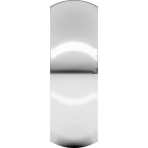 Rings Nickel Plated Sterling Silver 7 mm Comfort-Fit Half Round Band Size 7