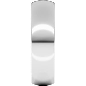 Sterling Silver 6 mm Heavyweight Comfort-Fit Half Round Band Size 10