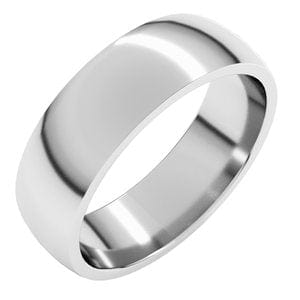 Rings Sterling Silver 6 mm Lightweight Comfort-Fit Half Round Band Size 10