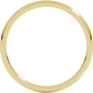 Rings 14K Yellow 1.5 mm Lightweight Comfort-Fit Half Round Band Size 4