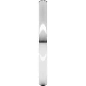 Rings Platinum 2 mm Lightweight Comfort-Fit Half Round Band Size 7.5