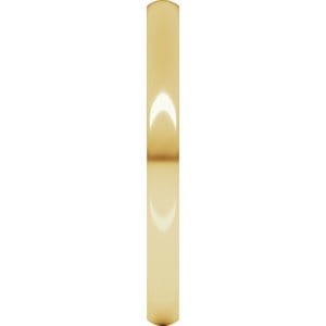 Rings 18K Yellow 2 mm Lightweight Comfort-Fit Half Round Band Size 6.5
