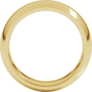 Rings 14K Yellow 7 mm Comfort-Fit Half Round Band Size 3.5