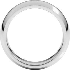 Rings Nickel Plated Sterling Silver 7 mm Comfort-Fit Half Round Band Size 7