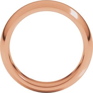 Rings 10K Rose 7 mm Comfort-Fit Half Round Band Size 7.5
