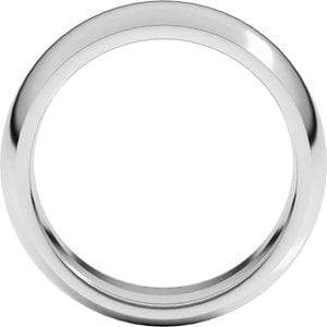 Rings Nickel Plated Sterling Silver 8 mm Comfort-Fit Half Round Band Size 7