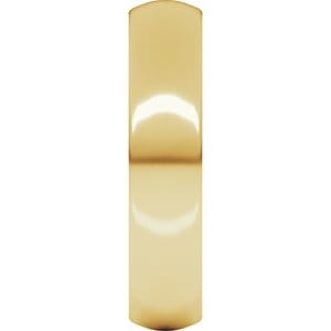 Rings 18K Yellow 5 mm Heavyweight Comfort-Fit Half Round Band Size 7.5