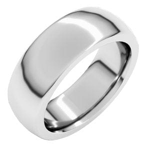 Sterling Silver 7 mm Heavyweight Comfort-Fit Half Round Band Size 14