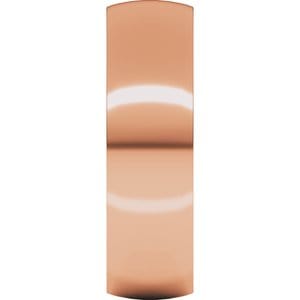 Rings 10K Rose 6 mm Lightweight Comfort-Fit Half Round Band Size 9