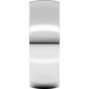 Rings Platinum 7 mm Lightweight Comfort-Fit Half Round Band Size 13.5