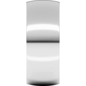 Rings Sterling Silver 8 mm Lightweight Comfort-Fit Half Round Band Size 7