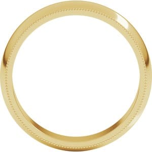 Rings 14K Yellow 5 mm Milgrain Half Round Band Size 9