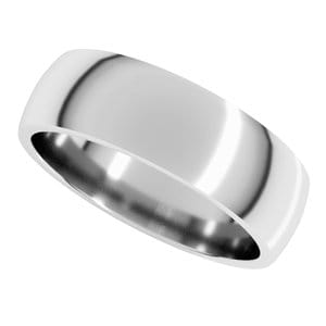 Rings Sterling Silver 6 mm Lightweight Comfort-Fit Half Round Band Size 11