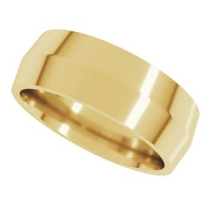 Rings 14K Yellow 7 mm Comfort-Fit Knife Band Size 10