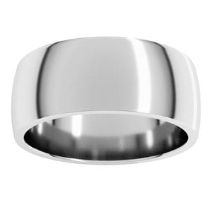 Rings Sterling Silver 8 mm Lightweight Comfort-Fit Half Round Band Size 7