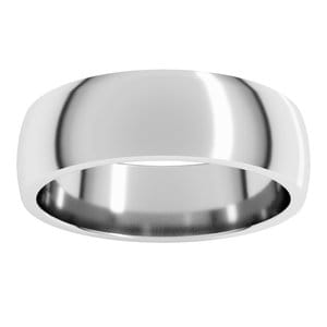 Rings Sterling Silver 6 mm Lightweight Comfort-Fit Half Round Band Size 11