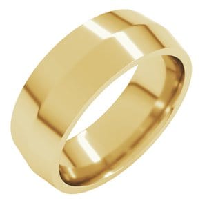 Rings 14K Yellow 7 mm Comfort-Fit Knife Band Size 10