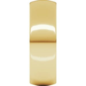 Rings 14K Yellow 7 mm Heavyweight Comfort-Fit Half Round Band Size 10