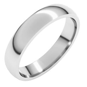 Rings Sterling Silver 4 mm Lightweight Comfort-Fit Half Round Band Size 7.5