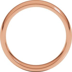 Rings 10K Rose 6 mm Lightweight Comfort-Fit Half Round Band Size 9